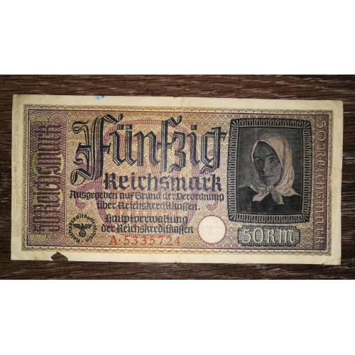 GERMANY Німеччина 50 окупаційних рейхсмарок 1940 1945