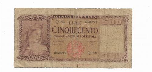 Италия 500 лир 1893 1947 1948 1961 ветхая