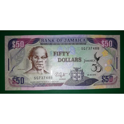 Jamaica Ямайка 50 доларів 1962 2012 Золотий ювілей