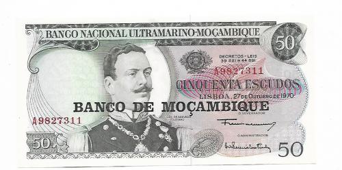 Мозамбик 50 эскудо 1970 1976 UNC