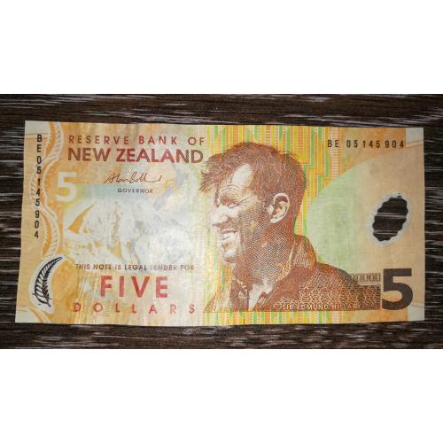 NEW ZEALAND Нова Зеландія 5 доларів 2005 Пластик