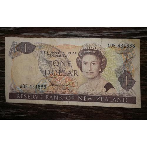 NEW ZEALAND Новая Зеландия 1 доллар 1981 подпись: Hardie (тип 1).