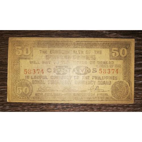 PHILIPPINES Філіппіни BOHOL 50 сентаво 1942 окупація Японією. № S134e по каталогу