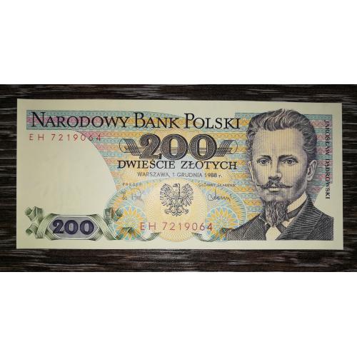 Poland Польща 200 злотих 1 грудня 1988 UNC