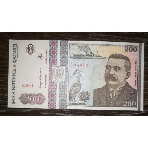 ROMANIA Румунія 200 лей грудень 1992 UNC