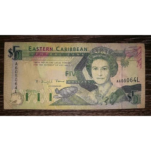 Saint Lucia Сент-Люсія 5 доларів 1993