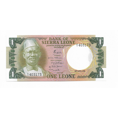SIERRA LEONE Сьерра-Леоне 1 леоне 19 апреля 1974 UNC