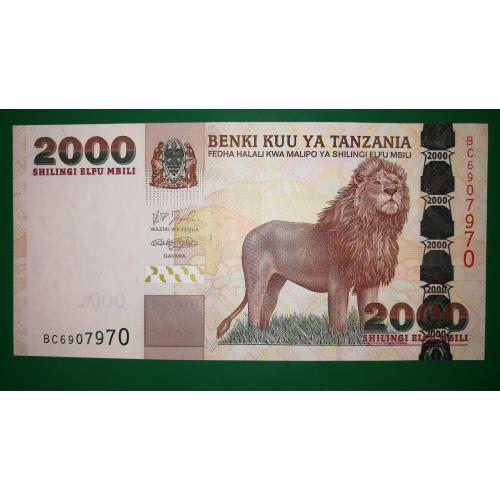 TANZANIA Танзания 2000 шиллингов 2003 подпись тип 1.