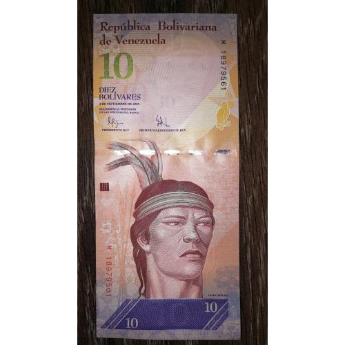 Venezuela Венесуела 10 боліварів фуерте 5 вересня 2009 UNC