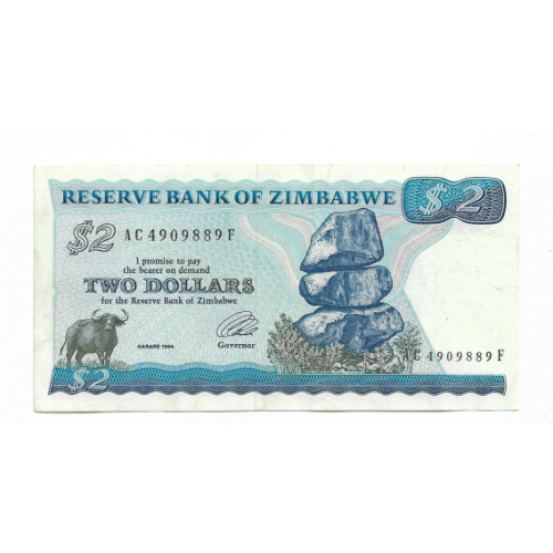 ZIMBABWE Зімбабве 2 долари 1984. ВЗ - тип №1.