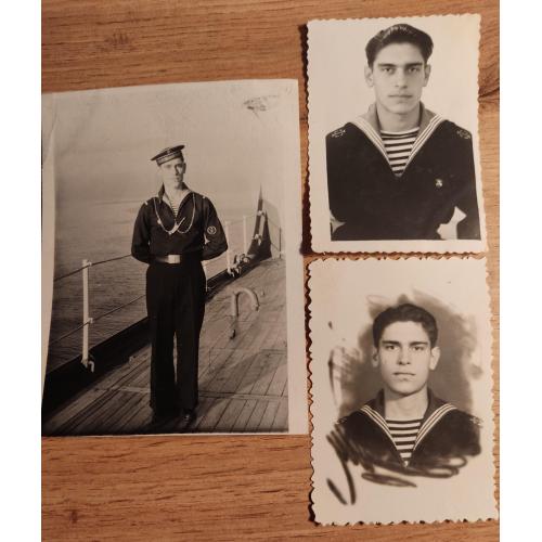 Фото моряка строкової служби,3штуки(1лот)1960рік,м.Рибінск,