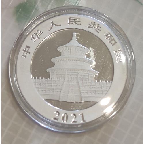 10 юанів.Срібло.Кітайська Панда.