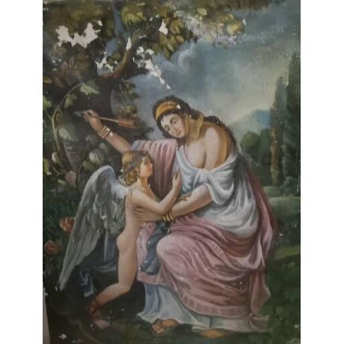 Старовинна копія картини "Жінка і Купід"