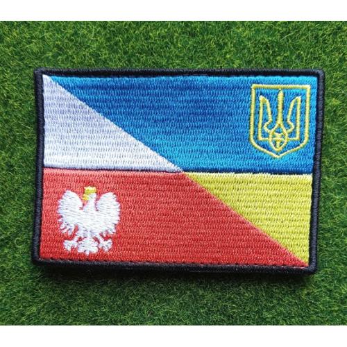 Шеврон Прапор Польща-Україна прапор Українсько-Польський № 2674