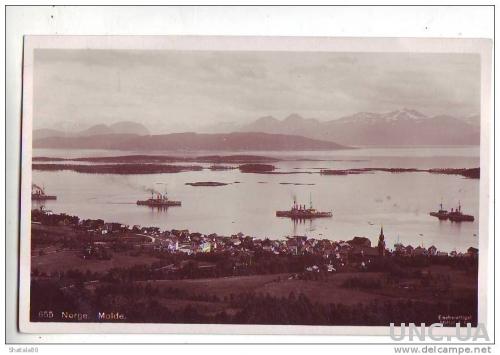 Старинная открытка Норвегия Мольде Общий вид 