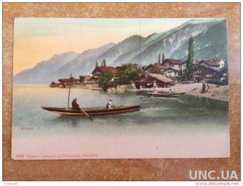 Открытка Швейцария Бриенц Кантон Берн Вид с озера 