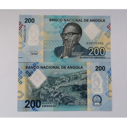 Ангола 200 кванза 2020г. UNC. Polimer. 