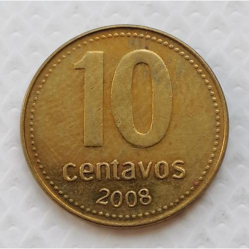 Аргентина 10 сентаво 2008г.