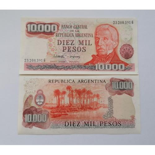 Аргентина 10000 песо 1982-83г. UNC. 