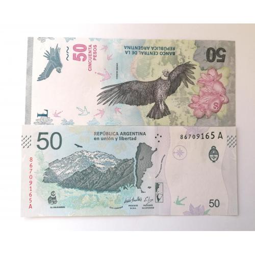 Аргентина 50 песо 2018-20г UNC. 