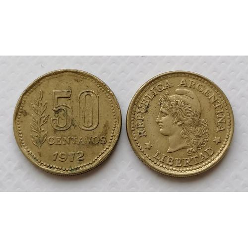 Аргентина 50 сентаво 1972г.