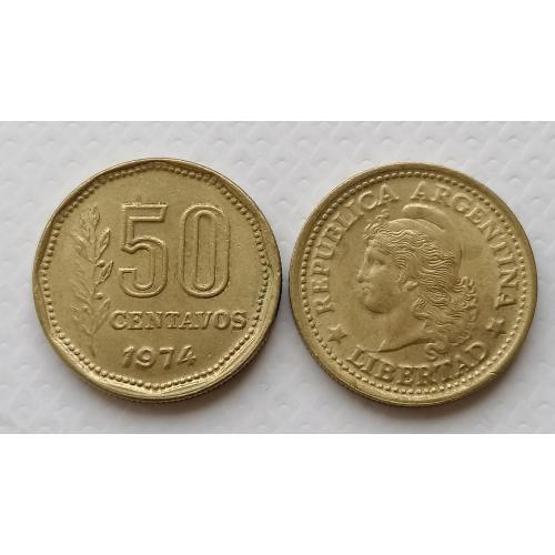 Аргентина 50 сентаво 1974г.