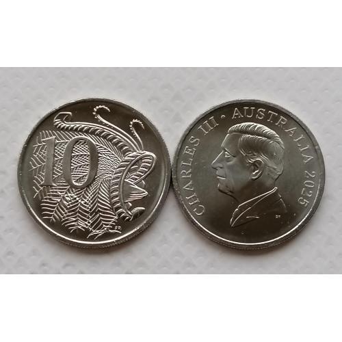Австралия 10 центов 2025г.