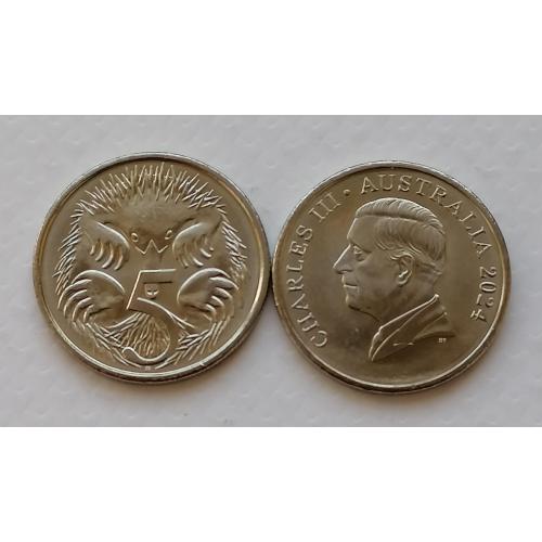 Австралия 5 центов 2024г.