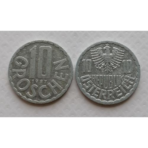 Австрия 10 грош 1987г.