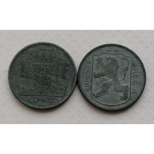 Бельгия 1 франк 1942г. BELGIE - BELGIQUE. 