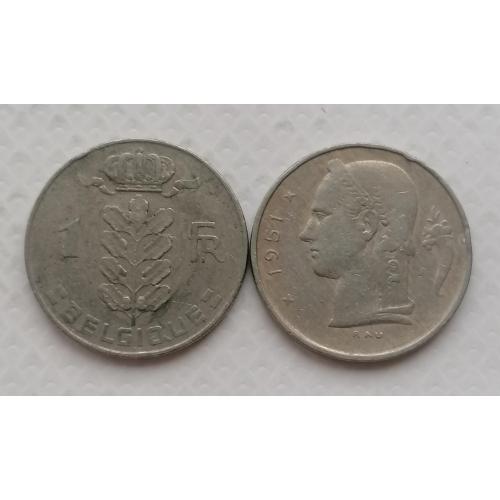 Бельгия 1 франк 1951г. BELGIQUE. 