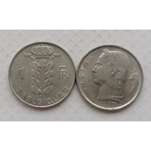 Бельгия 1 франк 1975г. BELGIQUE. 