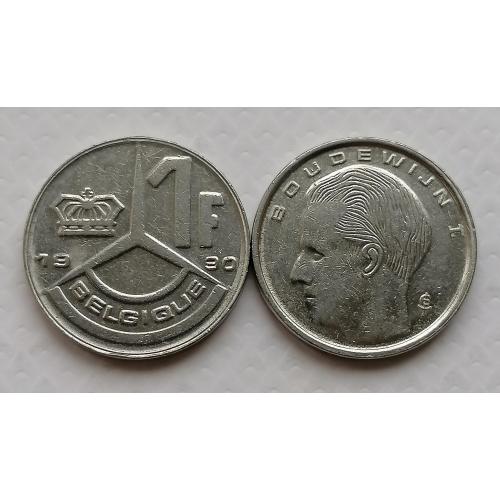Бельгия 1 франк 1990г. BELGIQUE. 