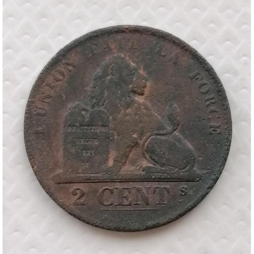 Бельгия 2 сентимо 1861г.