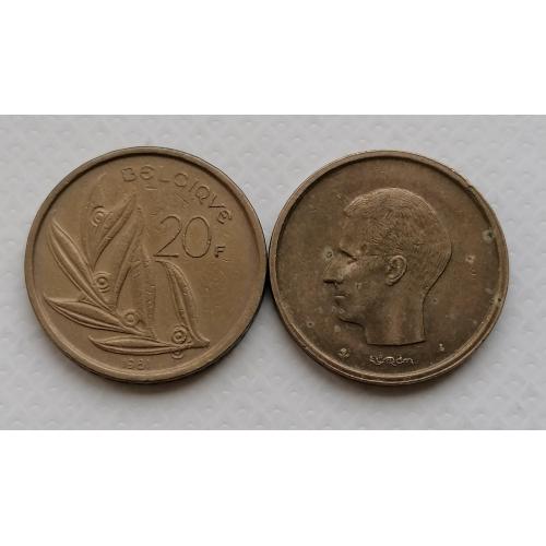 Бельгия 20 франков 1981г. BELGIQUE. 