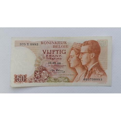 Бельгия 50 франков 1966г. VF. 