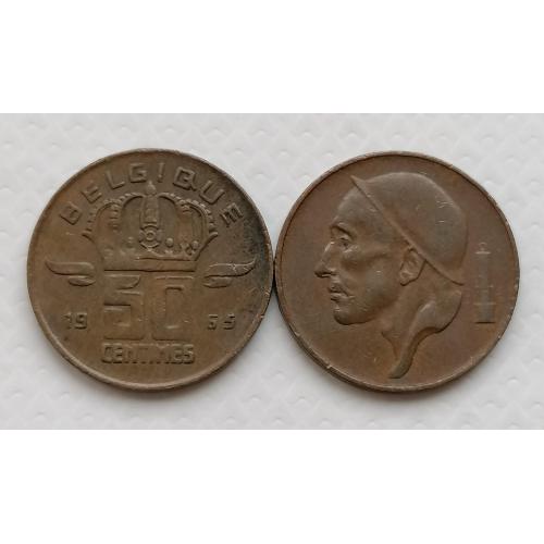 Бельгия 50 сантимов 1965г. BELGIQUE. 