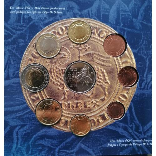 Бельгия - набор 8 монет 2002г. +жетон - UNC. 