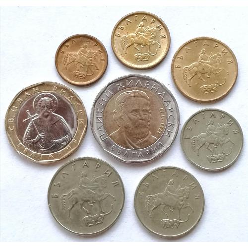 Болгария набор 1,2,5,10,20,50 стотинок, 1 и 2 лева.