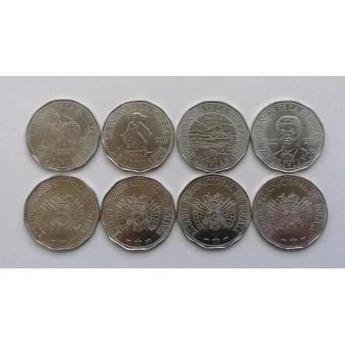 Боливия набор 4 монеты 2017г.