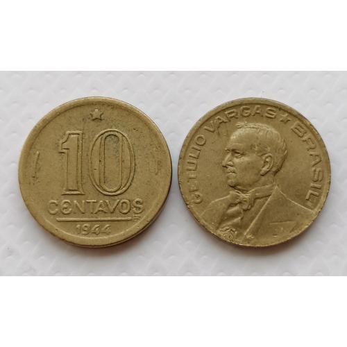 Бразилия 10 сентаво 1944г. Жетулиу Варгас. 