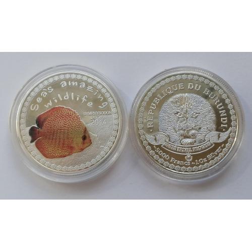 Бурунди 5000 франков 2014г. Дискус Хеккеля. 