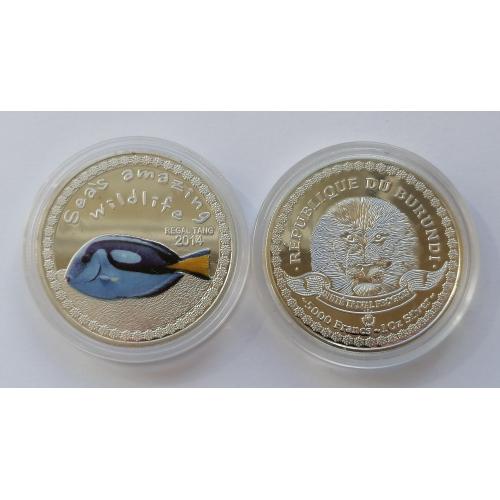 Бурунди 5000 франков 2014г. Голубой хирург. 