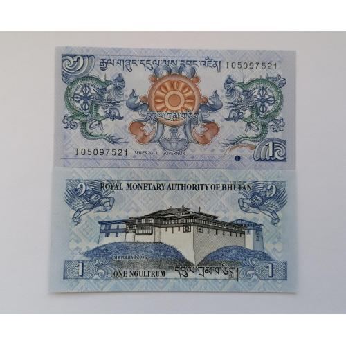 Бутан 1 нгултум 2013г. UNC. 