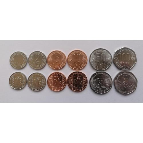 Центральная Африка набор 6 монет 2024(2025)г.