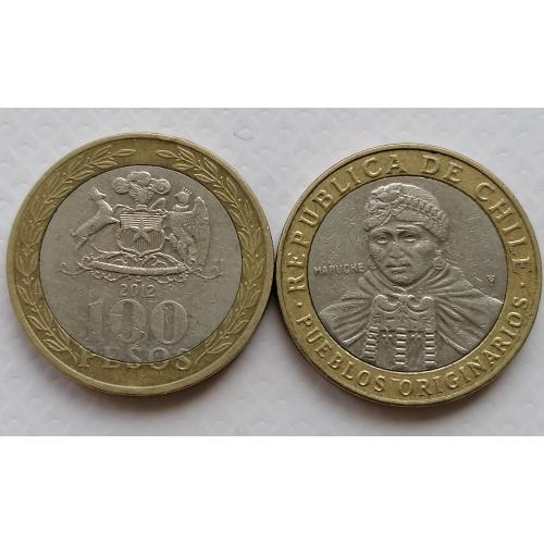Чили 100 песо 2012г.