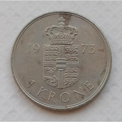 Дания 1 крона 1973г.