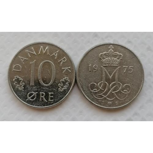 Дания 10 эре 1975г.