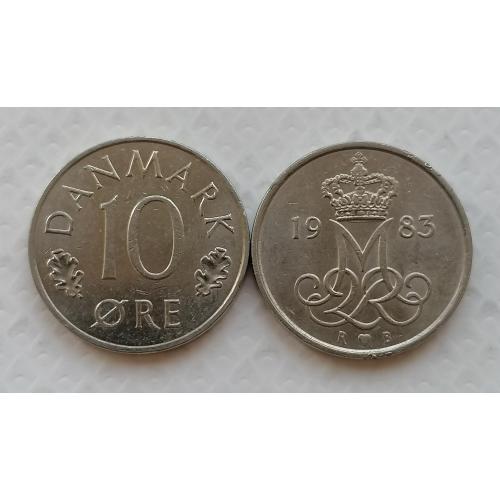 Дания 10 эре 1983г.