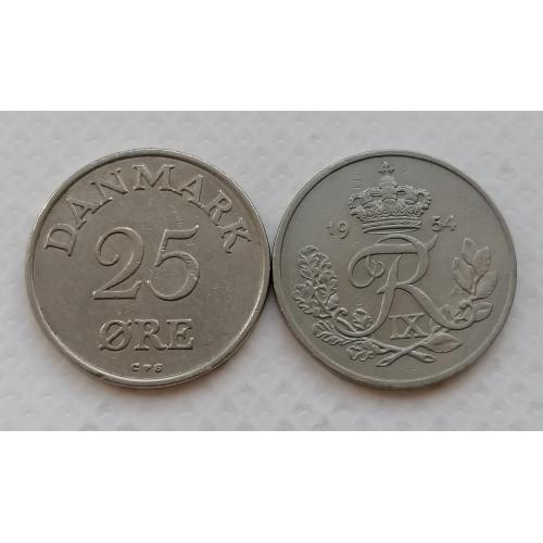 Дания 25 эре 1954г.